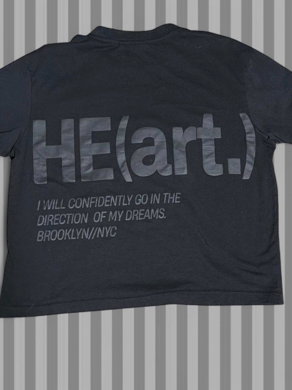 Black Graphic Back-Print Short Sleeve Tee